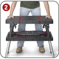 Keter 237005 Foldable Workbench 55 x 85 cm - Versatile, Sturdy & Perfect for All Your DIY Projects!